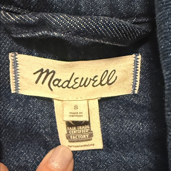 Madewell Blue Denim Trench Coat - Picture 4 of 6